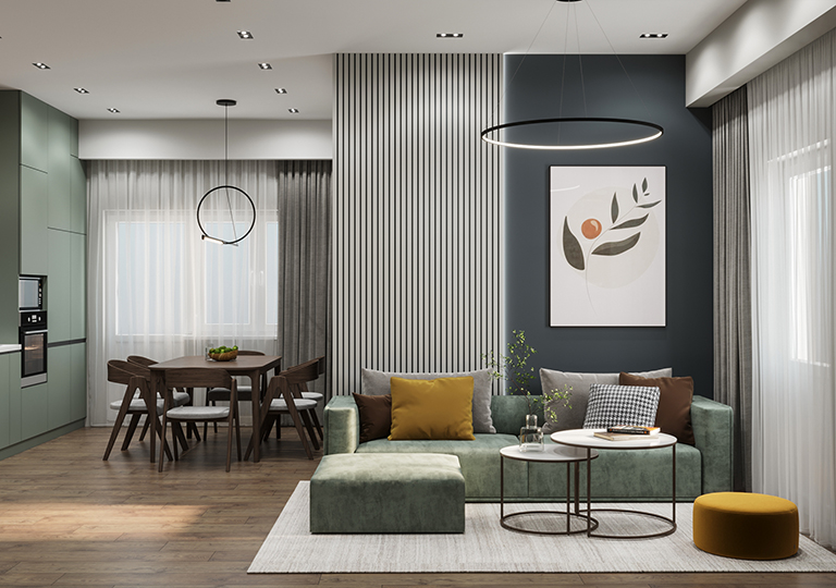 Apartment design in modern style