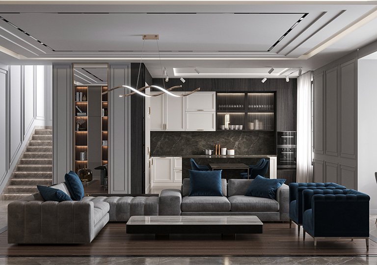 APARTMENT DESIGN IN NEOCLASSICAL STYLE