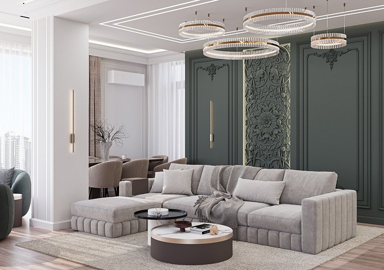 APARTMENT DESIGN IN NEOCLASSICAL STYLE