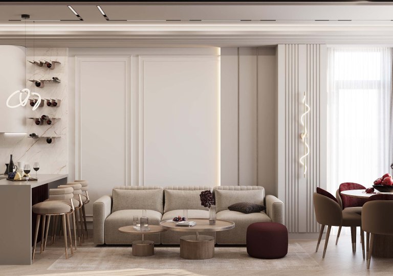 APARTMENT DESIGN IN NEOCLASSICAL STYLE